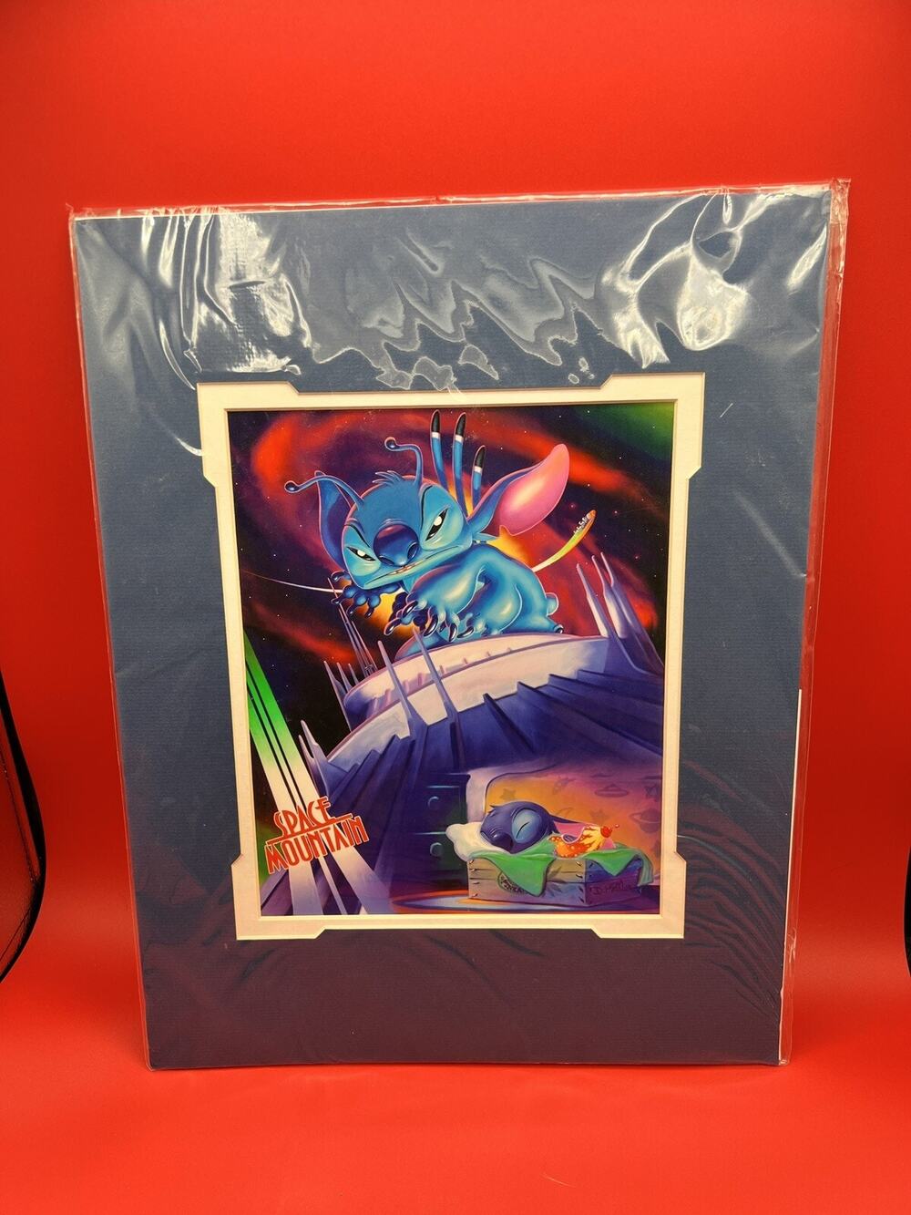 Disney Parks Stitch Space Mountain Print Daniel Killen Framed 18x14